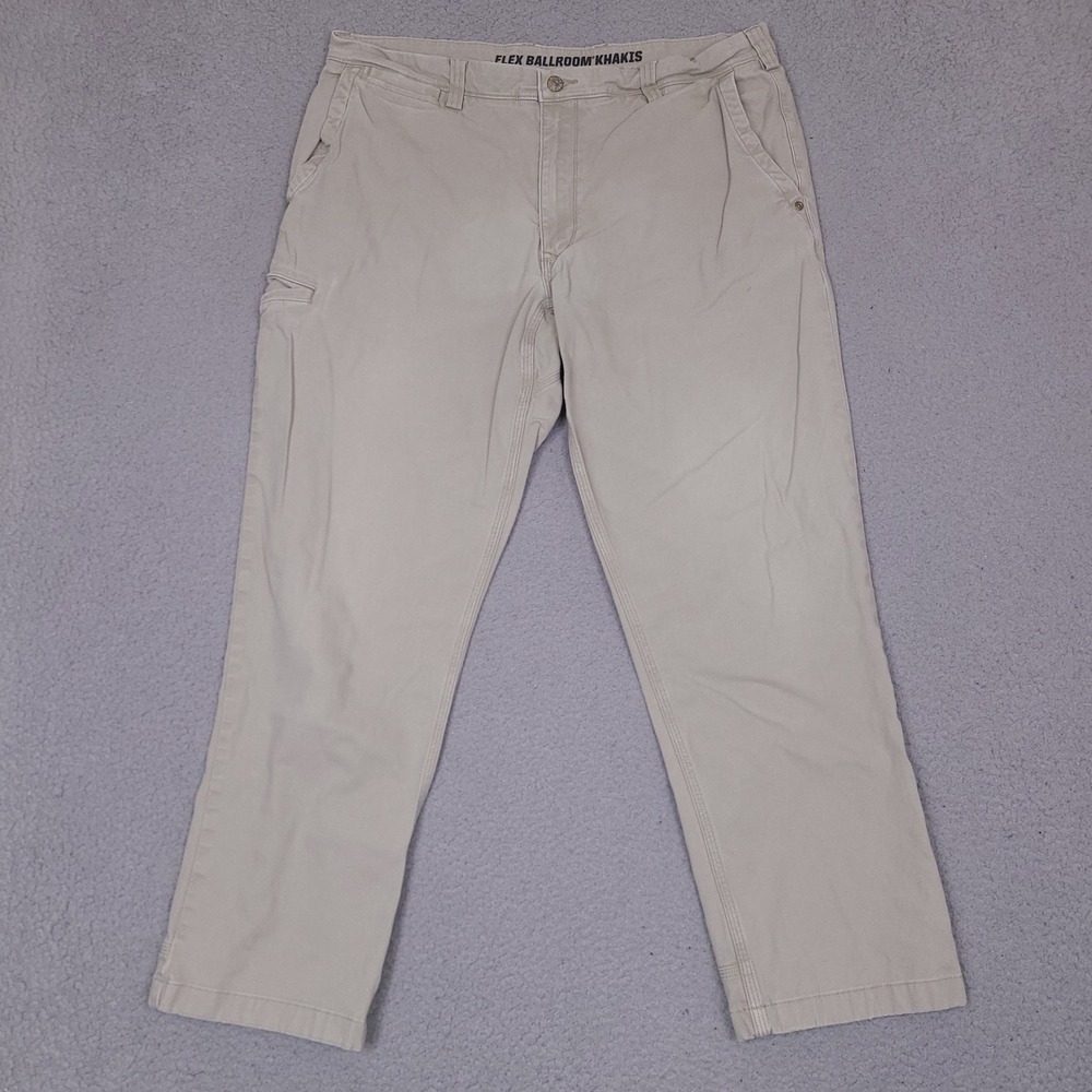 Duluth Trading Pants Mens 36x29 Beige Flex Ballroom Khakis Chinos Standard Fit